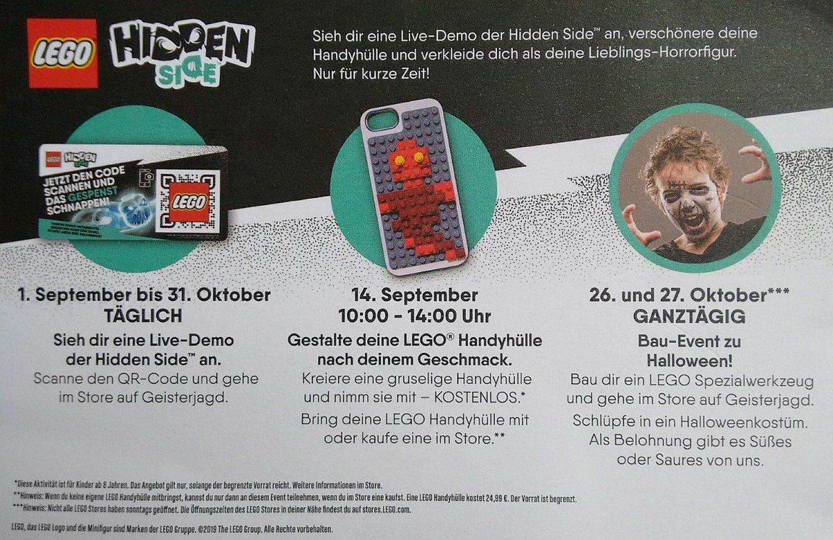 LEGO Store: Bau-Event zu Halloween am 26. und 27. Oktober