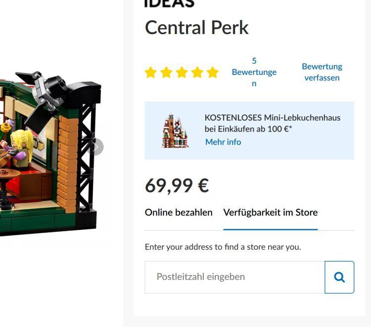 LEGO Online-Shop: Verfügbarkeit vor Ort jetzt online abfragen