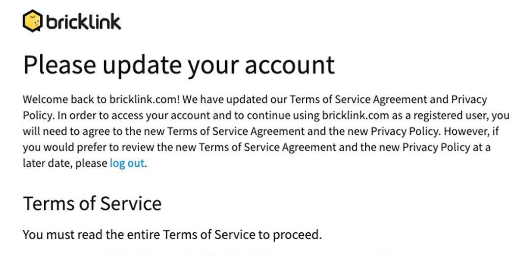 Bricklink Terms of Service