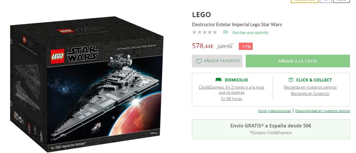 El Corte Ingles: LEGO Star Wars UCS ISD für 584,34 Euro!