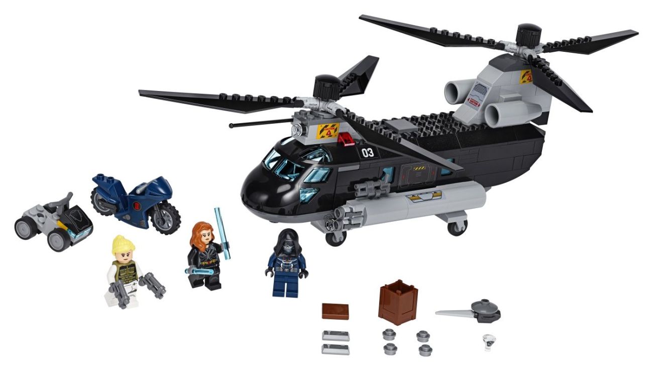 LEGO Marvel Black Wildow 76162 Helicopter Chase - Das Set