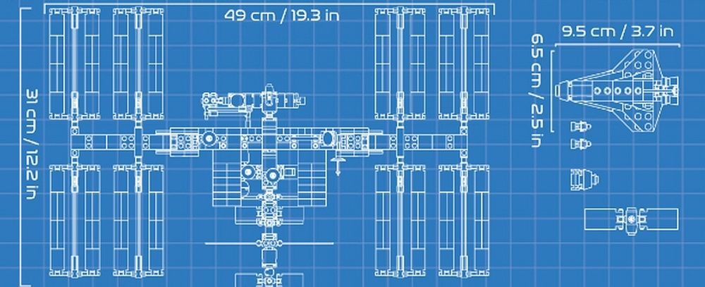 LEGO 21321 ISS - Größenangaben