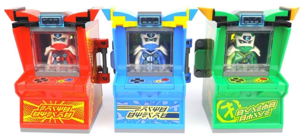 Die drei Arcade Kabseln der Sets 71714 - 71715 - 71716