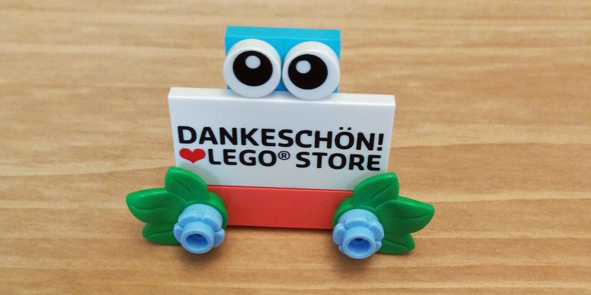 LEGO Store Dankeschön Fliese