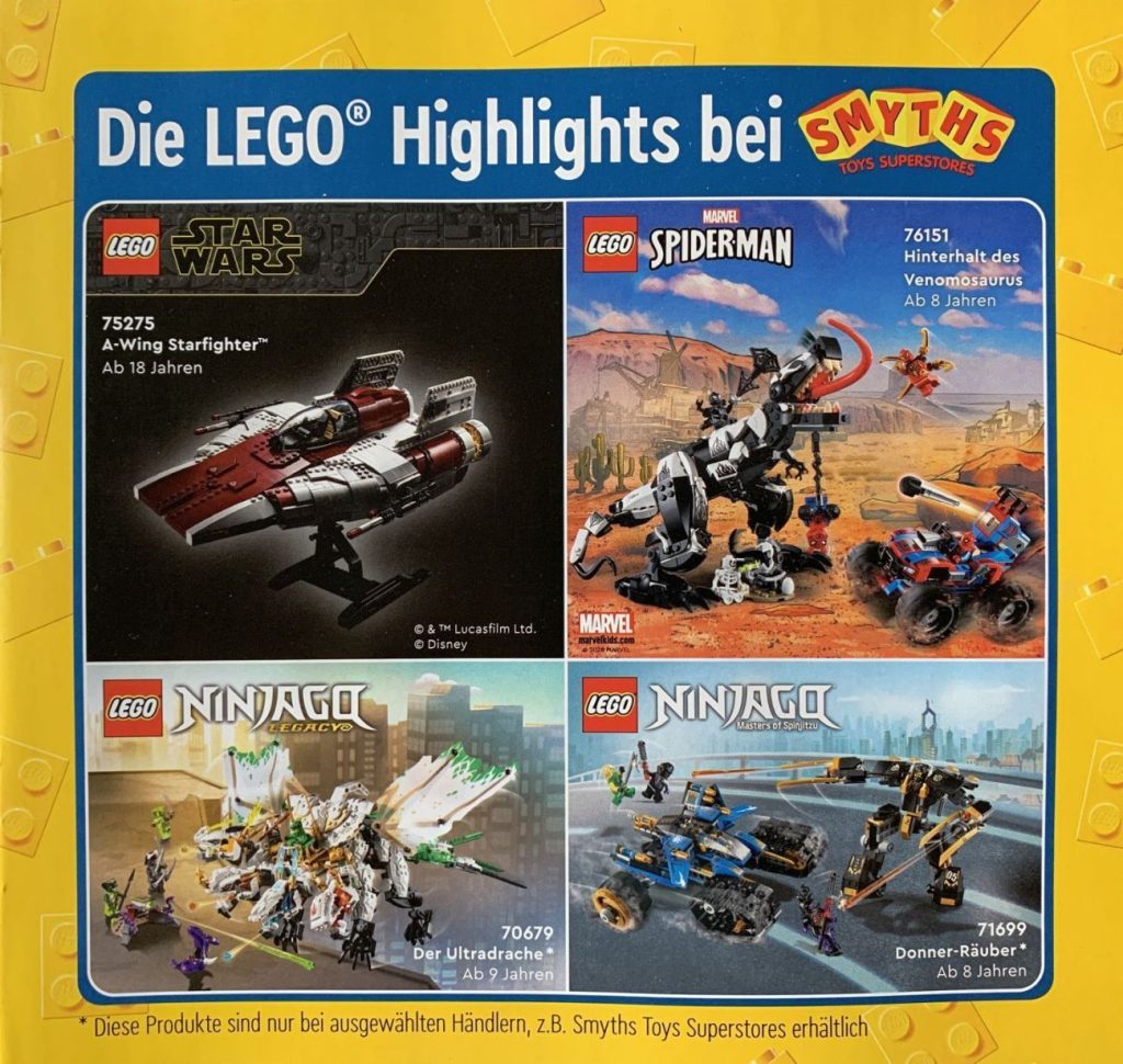 Neuer LEGO Katalog: Sonderseiten von SmythsToys & Co.