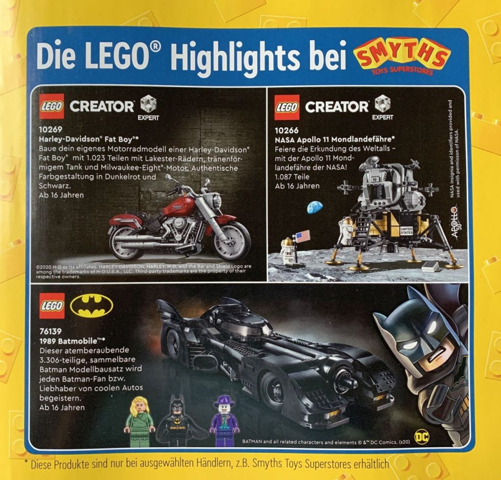 Neuer LEGO Katalog: Sonderseiten von SmythsToys & Co.