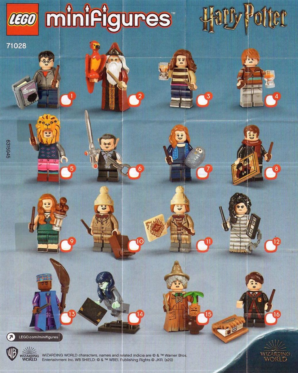 Lego 71028 Harry Potter™ Serie 2 Auswählen aus 16 Minifiguren oder komplett Satz 