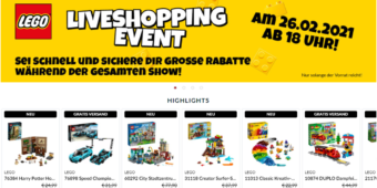 Alternate: LEGO Angebote & Liveshopping Event ab 18 Uhr