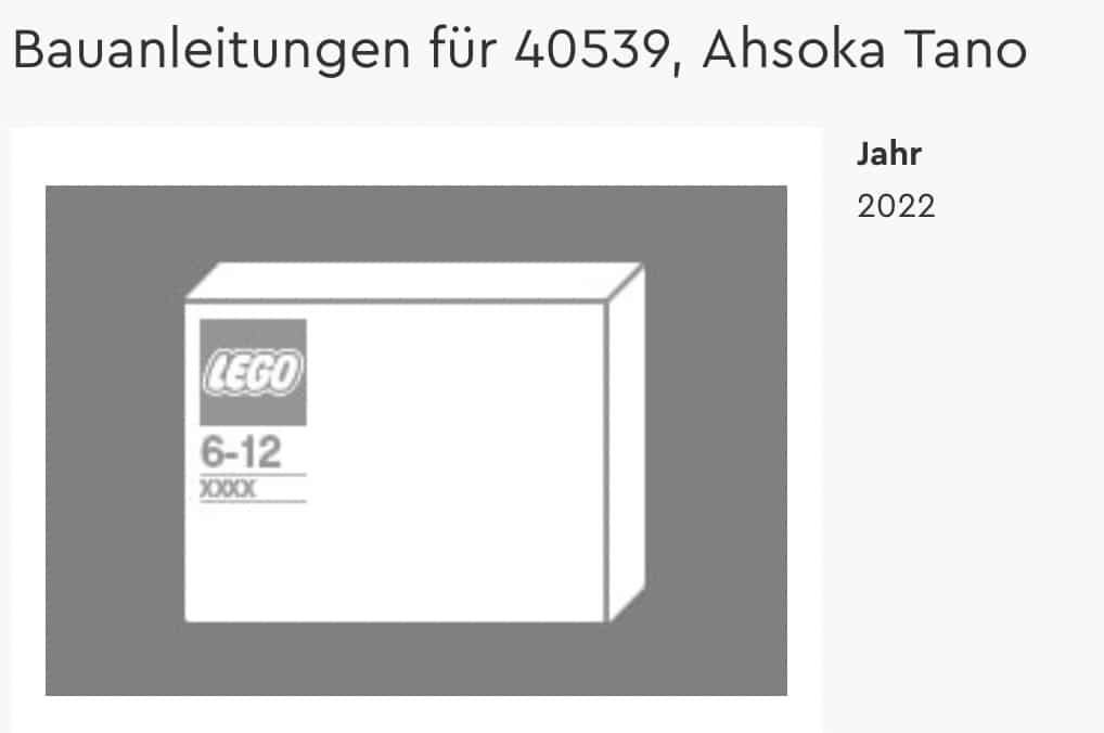 LEGO 40539 Ahsoka Tano BrickHeadz: Offizielle Bilder