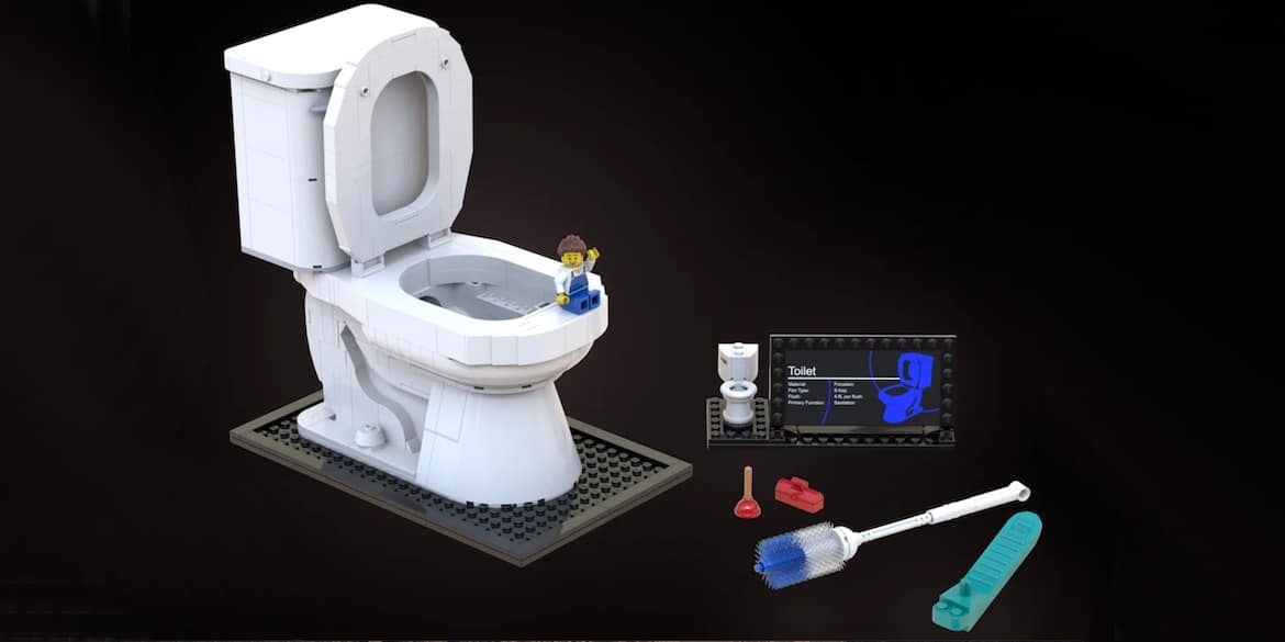 LEGO Ideas: Bitte den Deckel nach der Benutzung der LEGO Toilette schließen!