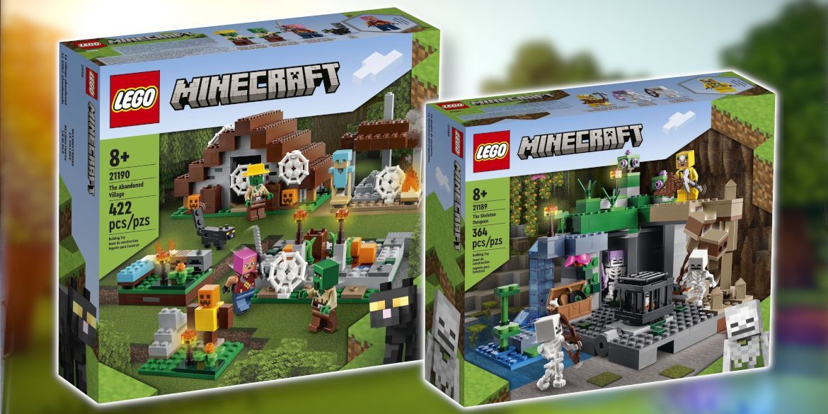 LEGO Minecraft 2022 August-Neuheiten: 21289 Skelettverlies und 21190 Das verlassene Dorf vorgestellt