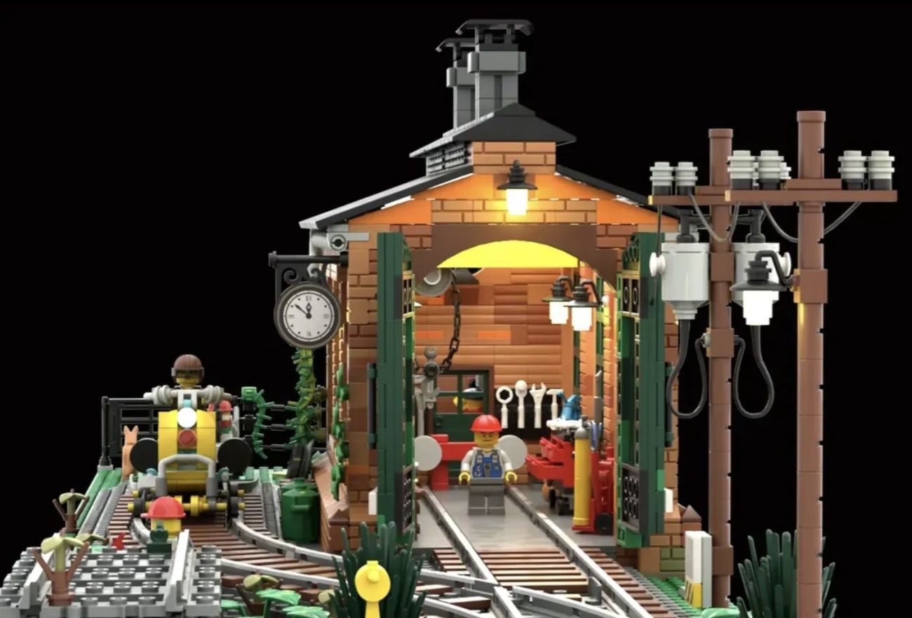 LEGO Ideas The Old Train Engine Shed