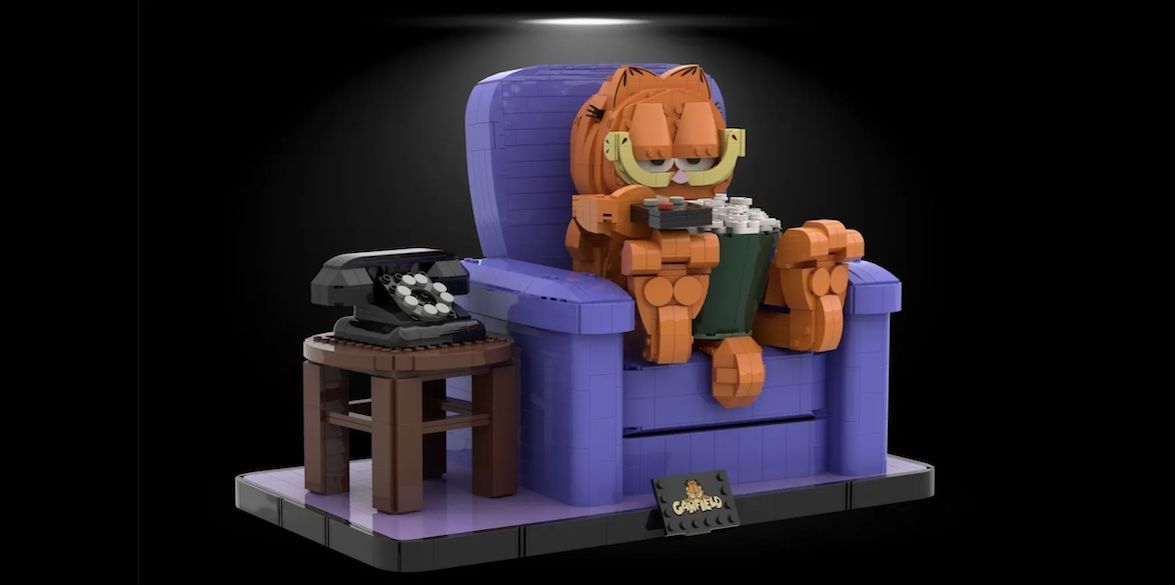 Garfield macht es sich im LEGO Ideas Review gemütlich