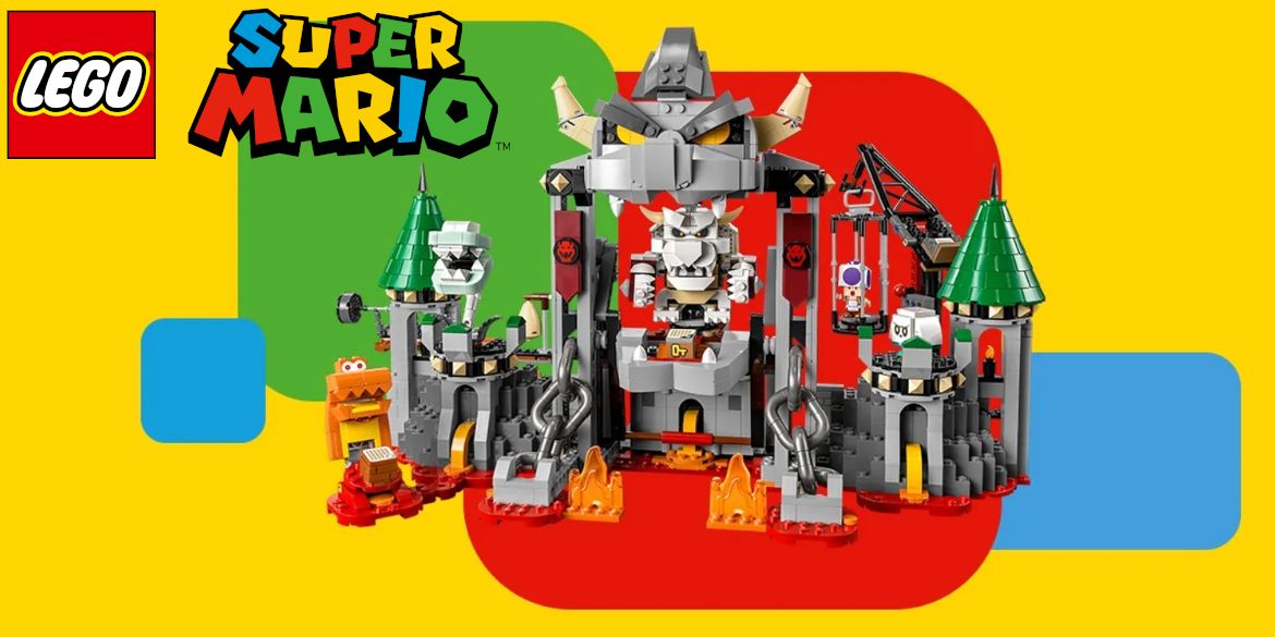 Erstes Bild zum LEGO Super Mario 71423 Dry Bowser Castle Battle: MAR10 Day  2023 wirft seine Schatten voraus