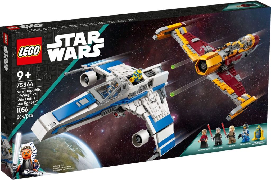 Weitere LEGO Ahsoka Sets vorgestellt: 75362 Ahsoka Tanos T-6 Jedi Shuttle & 75364 New Republic E-Wing vs. Shin Hatis Starfighter