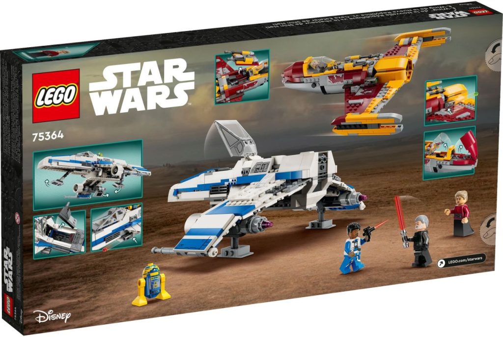 Weitere LEGO Ahsoka Sets vorgestellt: 75362 Ahsoka Tanos T-6 Jedi Shuttle & 75364 New Republic E-Wing vs. Shin Hatis Starfighter