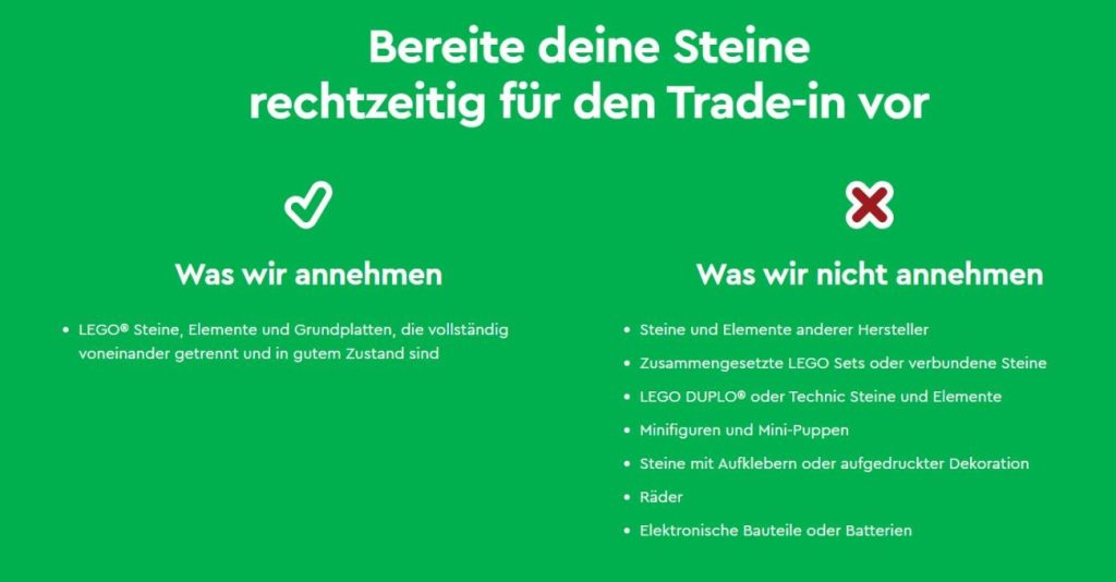 LEGO Stein Trade-In Programm