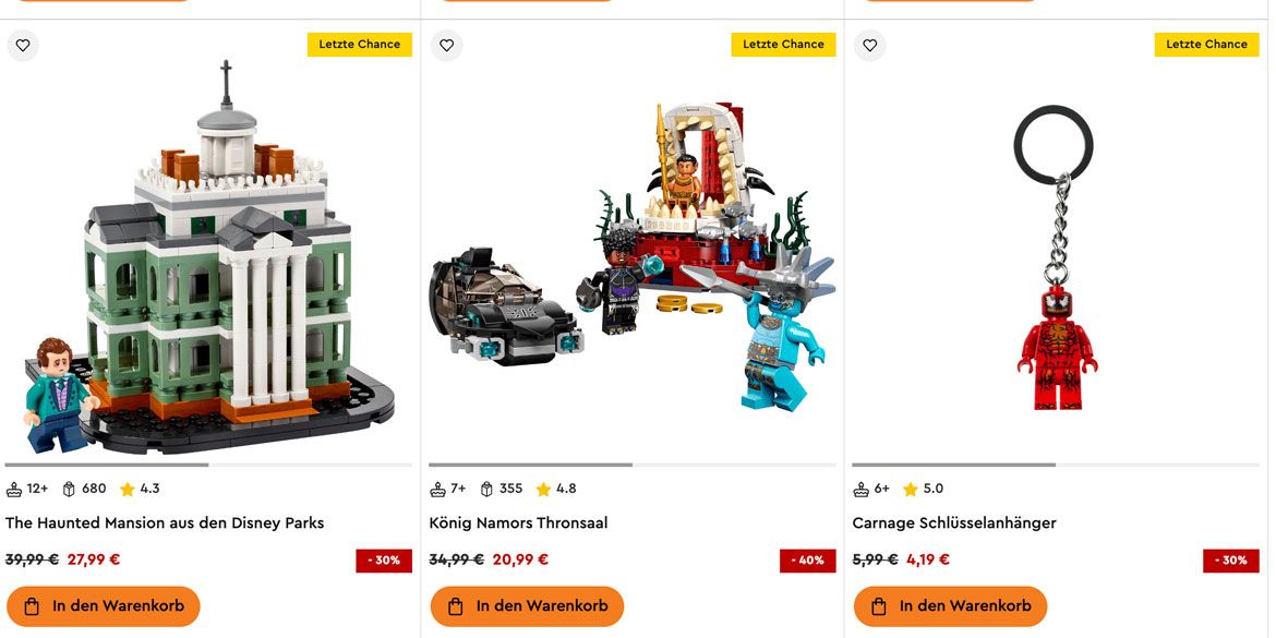 LEGO Online-Shop Angebote