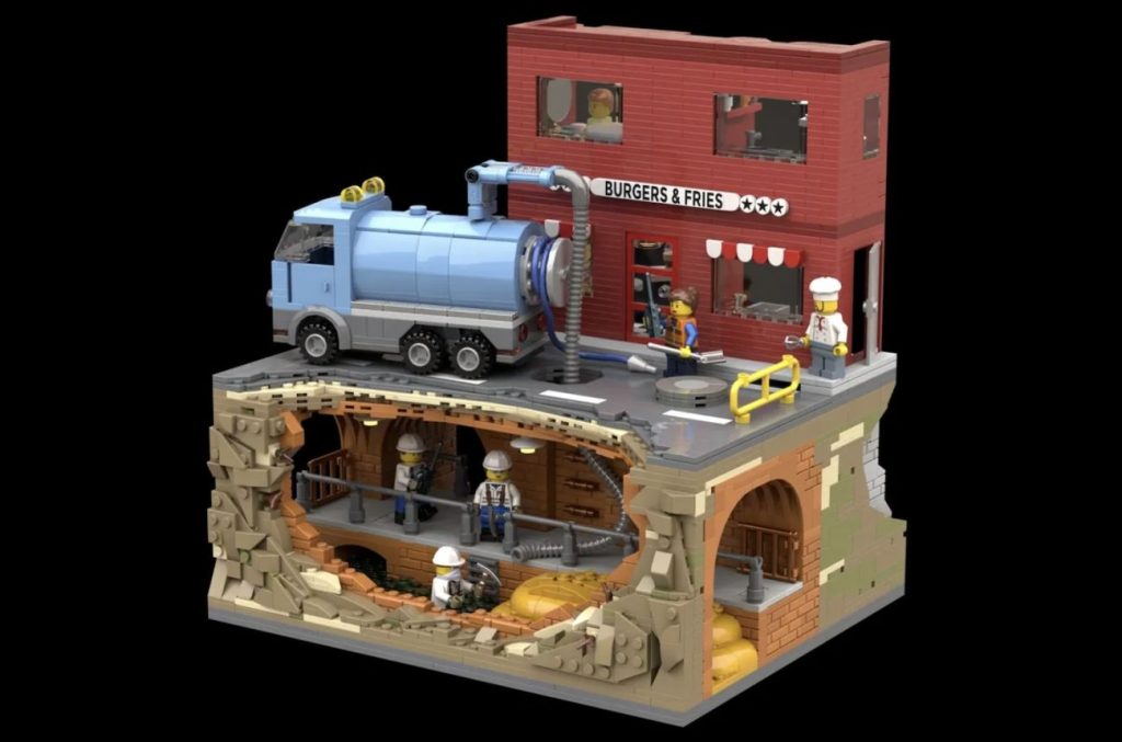 LEGO Ideas Sewer Heroes Fighting the fatberg overtime