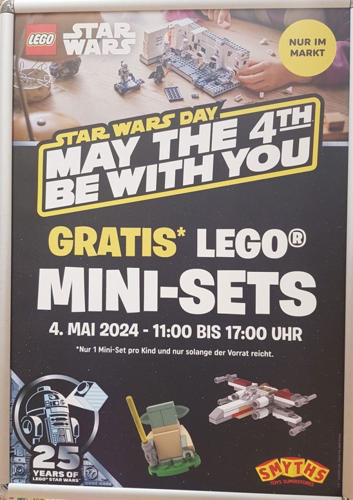 LEGO Star Wars May 4th Promo bei Smyths Toys: X-Wing oder Yoda
