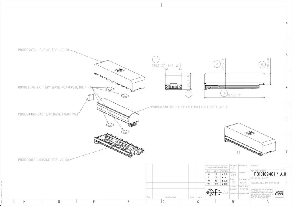 LEGO Technic 42176 Porsche GT4 Battery Hub