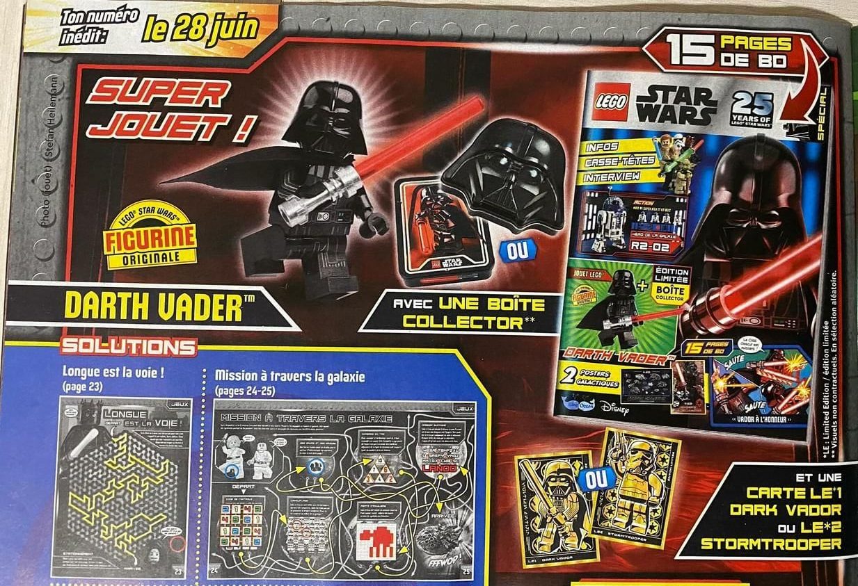 LEGO Star Wars 25 Years Sondermagazin mit Darth Vader Figur und Metalldosen angekündigt!