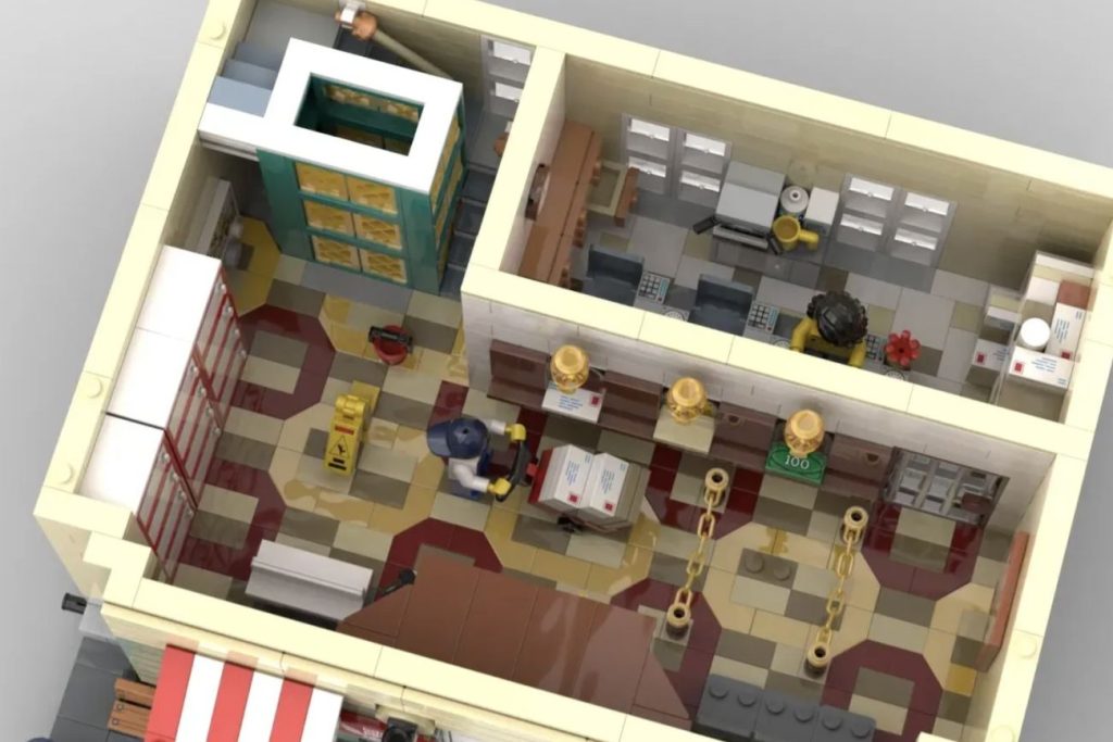 LEGO Ideas Modular Post Office in Neoclassical Style