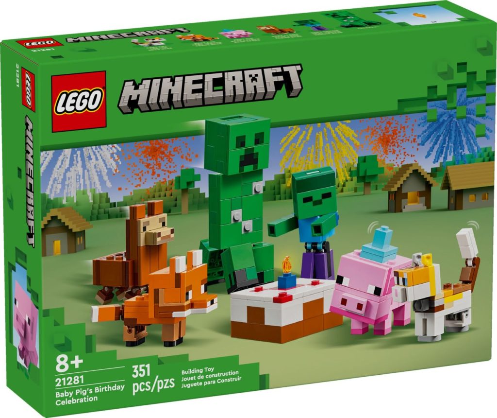 LEGO Minecraft 21281 Geburtstagsfeier des Babyschweins: Jubiläumsset offiziell vorgestellt!