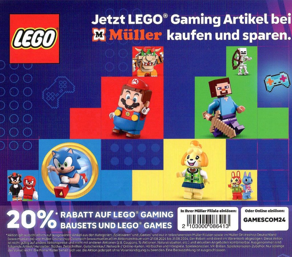 Jetzt LEGO Gaming Artikel bei Müller kaufen und sparen