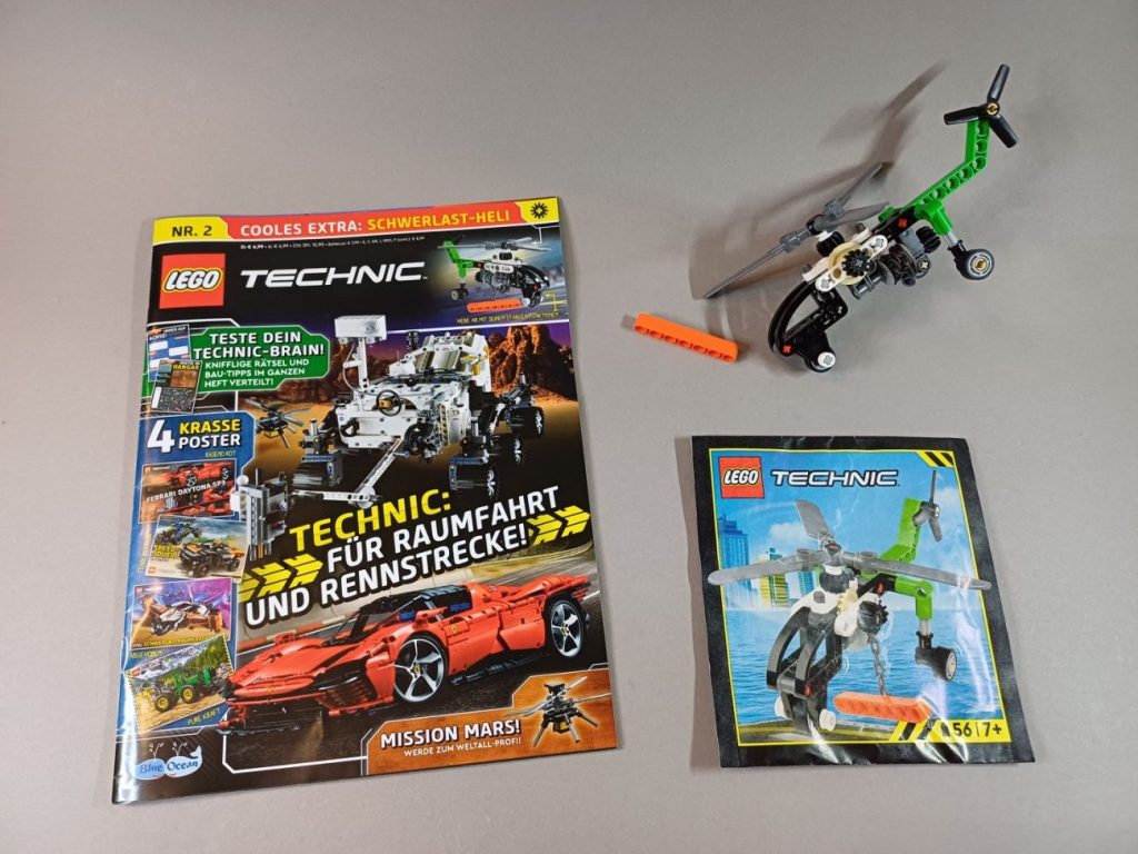 LEGO Technic Magazin #2 mit Hubschrauber und starke Vorschau