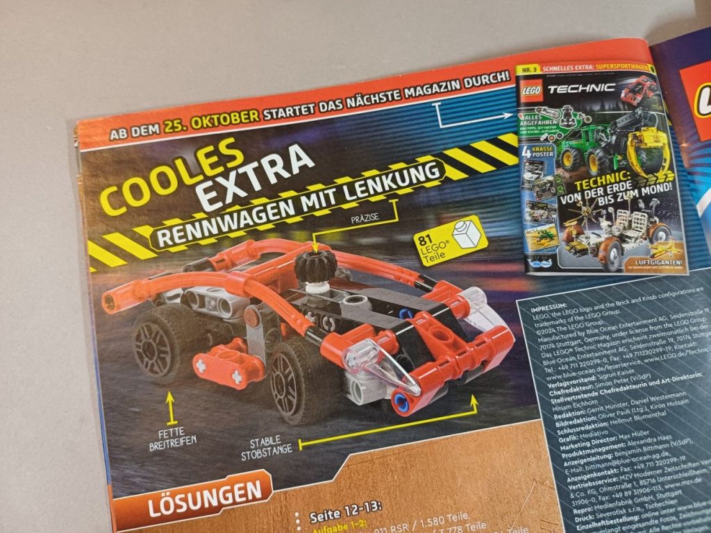 LEGO Technic Magazin #2 mit Hubschrauber und starke Vorschau
