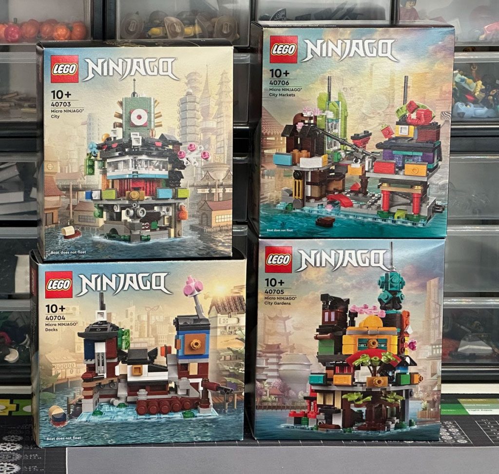 Alle vier LEGO Ninjago City Micro Sets im Prämien-Shop reduziert