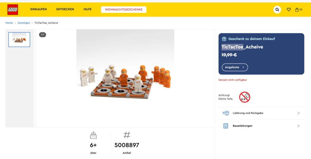 LEGO 5008897 Space TicTacToe