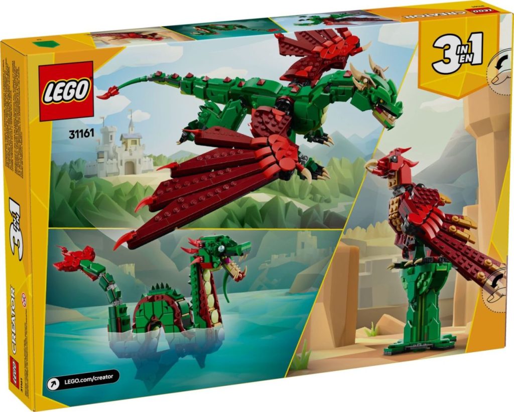 LEGO Creator 3in1 2025 Winterwelle - Grüner Drache, Pandafamile und süße Kätzchen