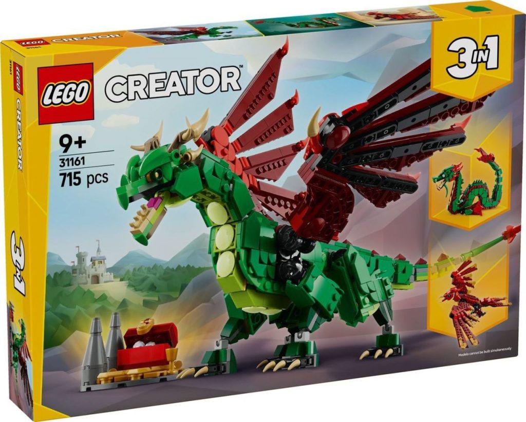 LEGO Creator 3in1 2025 Winterwelle - Grüner Drache, Pandafamile und süße Kätzchen
