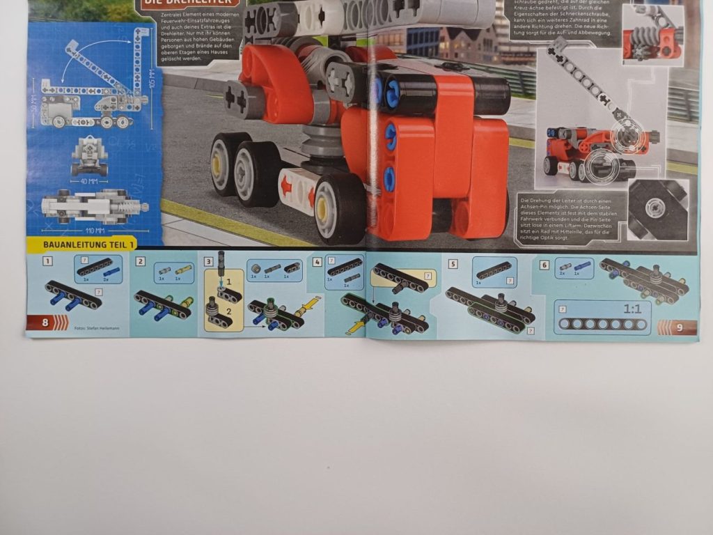 LEGO Technic Magazin 4 mit Feuerwehr-Truck und Vorschau