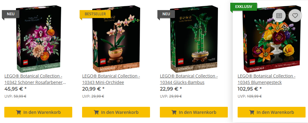Lucky Bricks: LEGO Botanicals und März-Neuheiten mit Rabatten & Valentinstag GWP