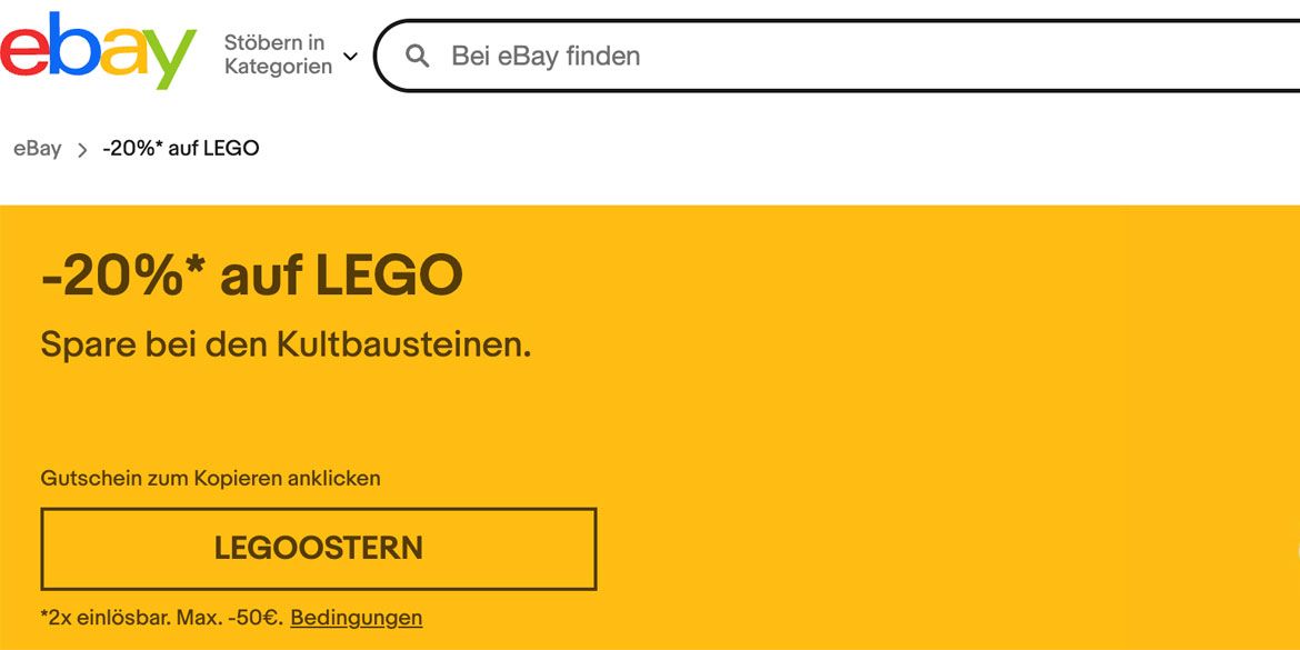 LEGOOSTERN Gutschein
