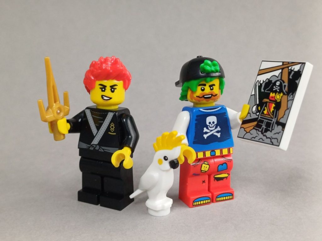 LEGO Build a Minifigure April 2025: Piratenfan, Osterhase und Kakadu