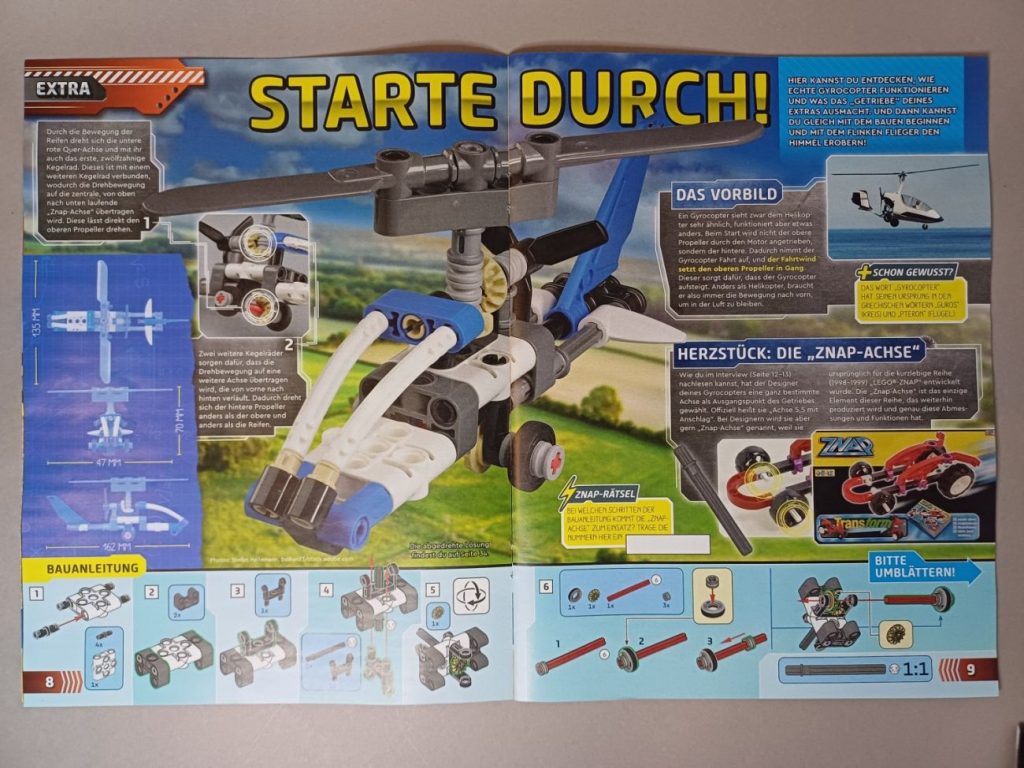 LEGO Technic Magazin 6 mit Gyrocopter