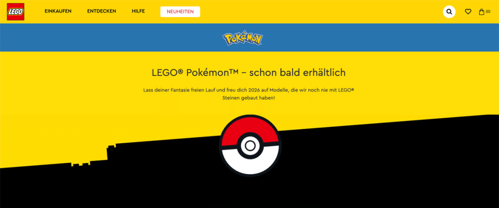 LEGO Pokemon Themenseite im LEGO Online-Shop