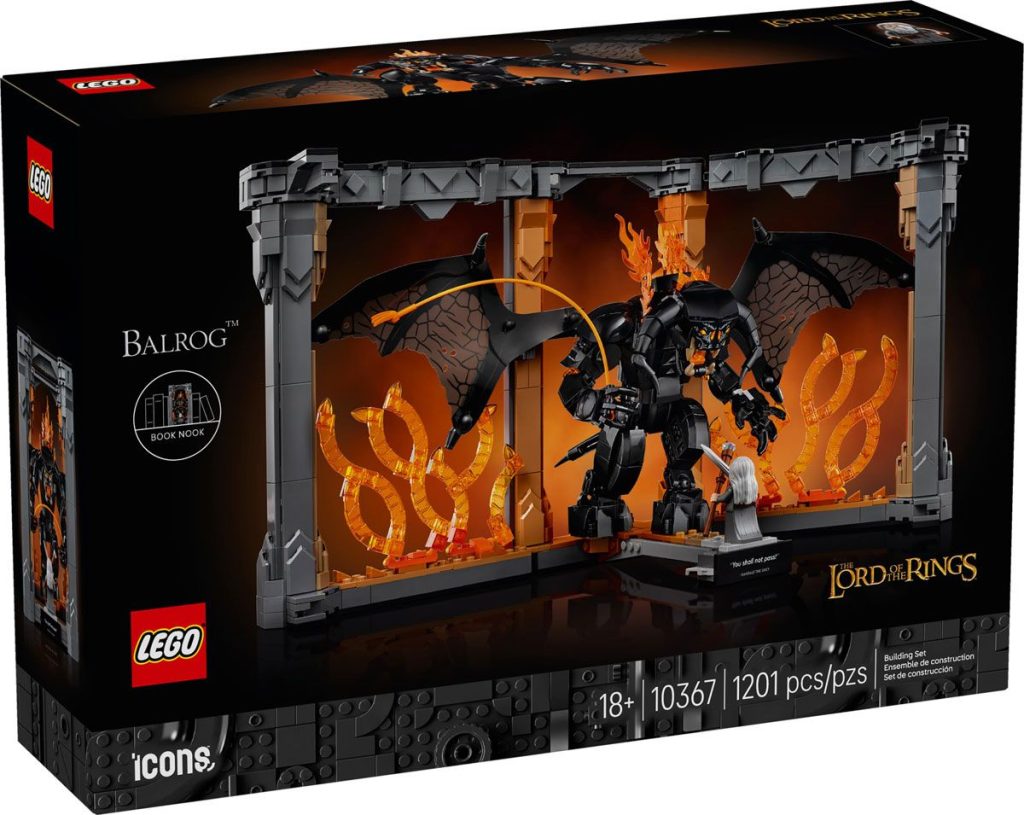 LEGO Icons 10367 Herr der Ringe Balrog: Neues Book Nook vorgestellt