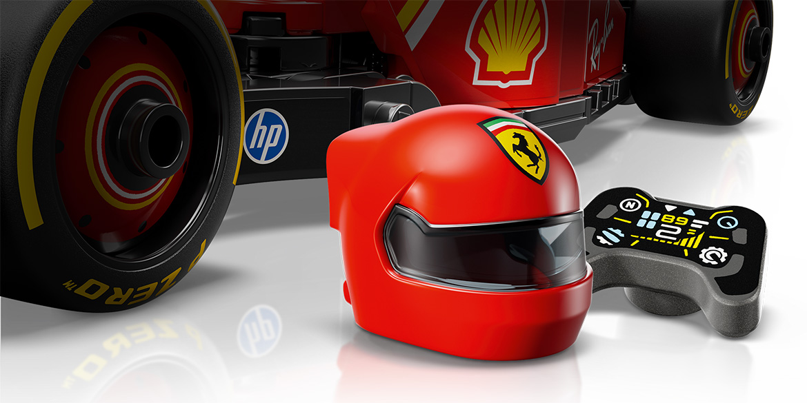 Baubare LEGO Formel 1 Helme