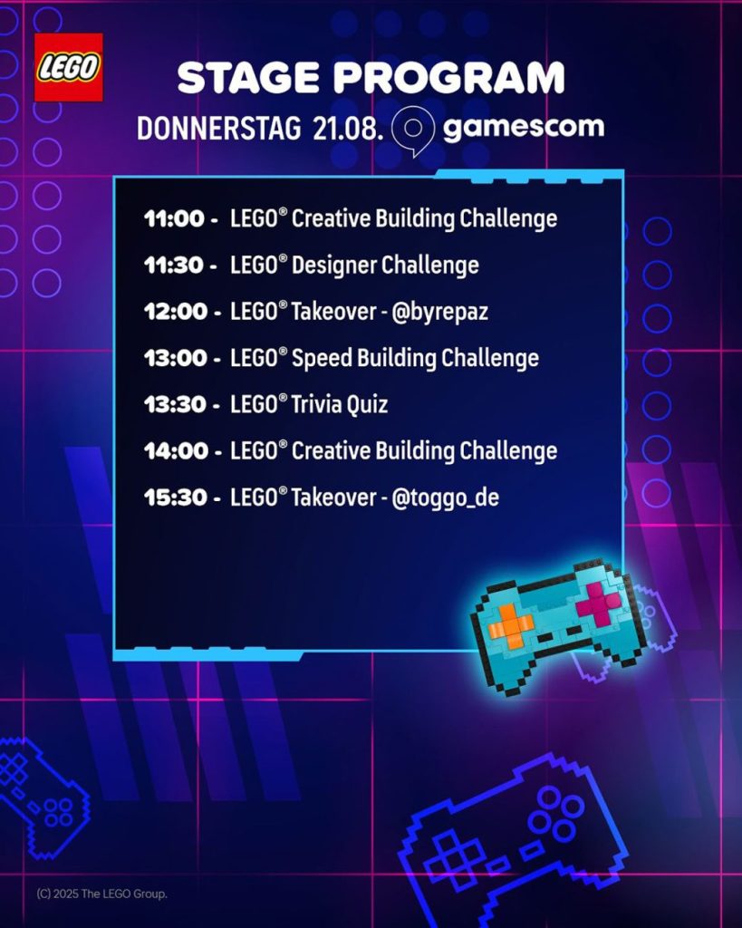LEGO Creator auf der Gamescom 2025: Bühnen-Programm
