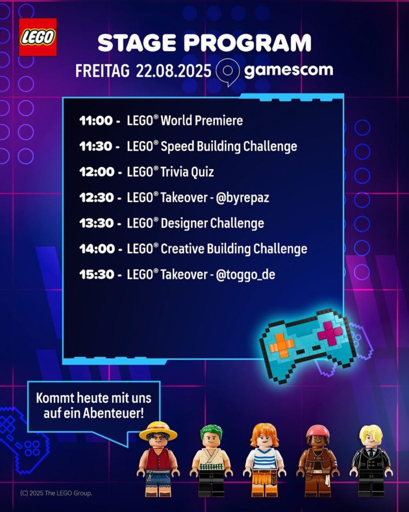 LEGO Creator auf der Gamescom 2025: Bühnen-Programm