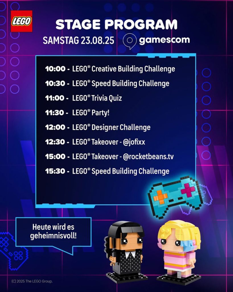LEGO Creator auf der Gamescom 2025: Bühnen-Programm