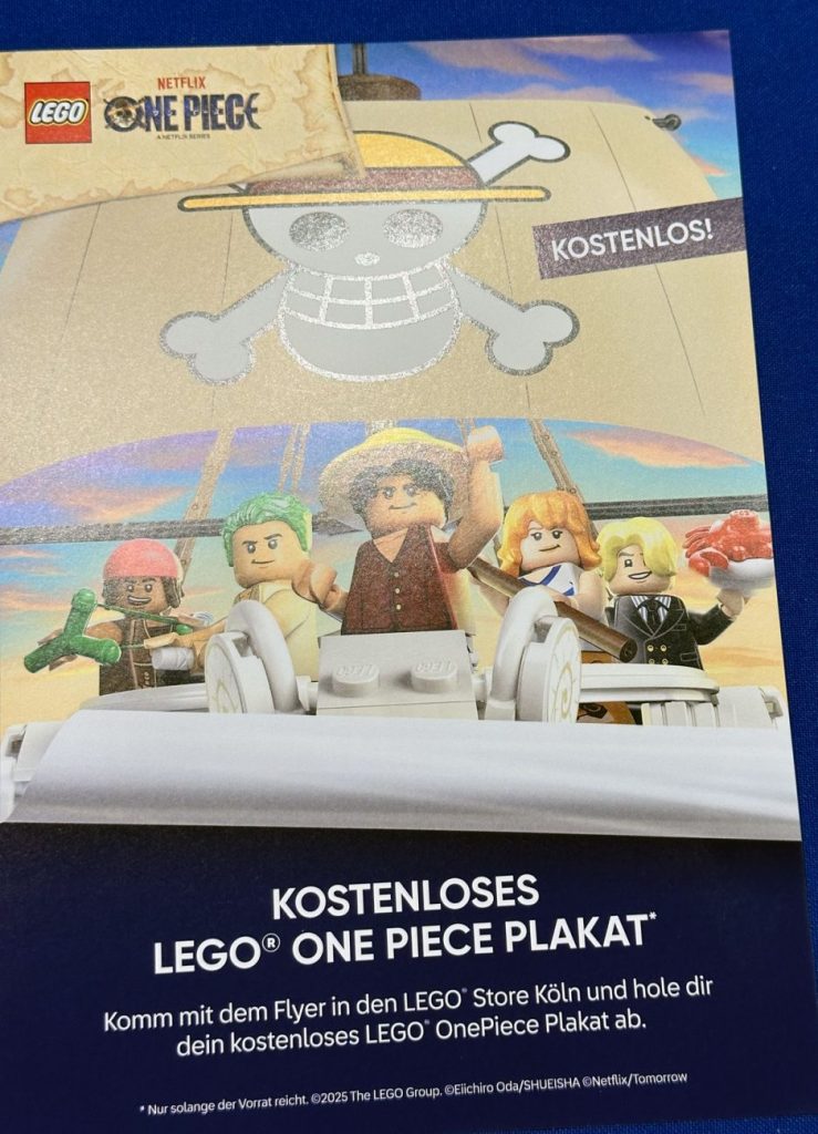 LEGO One Piece Plakat im LEGO Store Köln
