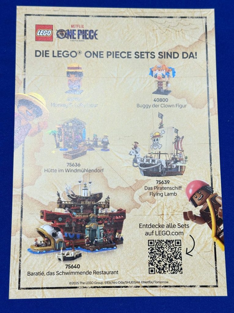 LEGO One Piece Plakat im LEGO Store Köln