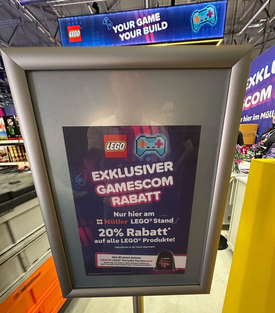 Gamescom: Müller macht pop-up-LEGO-Verkauf mit 20% Rabatt