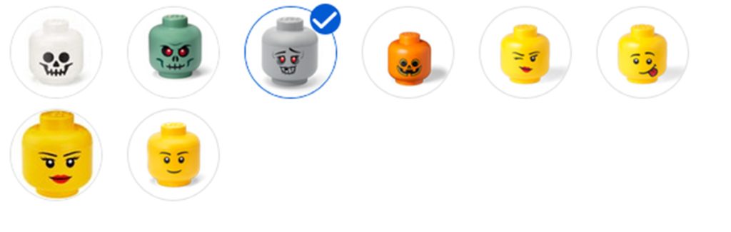 LEGO Köpfe als Aufbewahrungsboxen